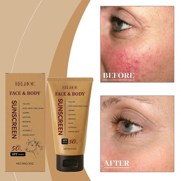 Mineral Talg Solkrem SPF 50+++ - Økologisk Revsikker for Ansikt & Kropp