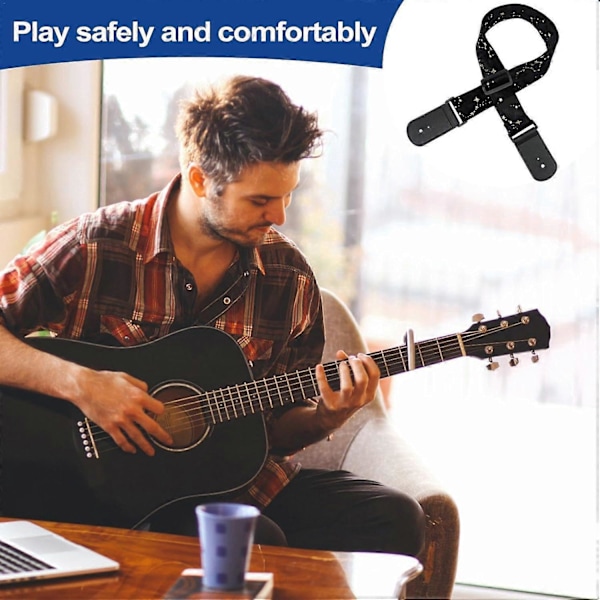 Gitarrband för Barn | Sammet Basband | C Gitarrbälte Justerbart Gitarrband