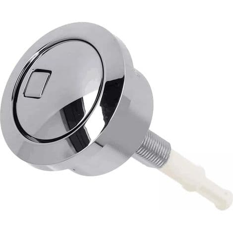 Dobbel spyleknapp for Geberit vanntank, kromfinish, baderomstilbehør, sølv