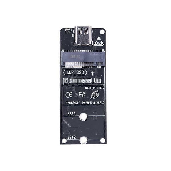 M.2 til Type-C SSD Kabinet Adapter NVME NGFF HDD Kabinet Interposer Board 20Gbps Support 2230 22