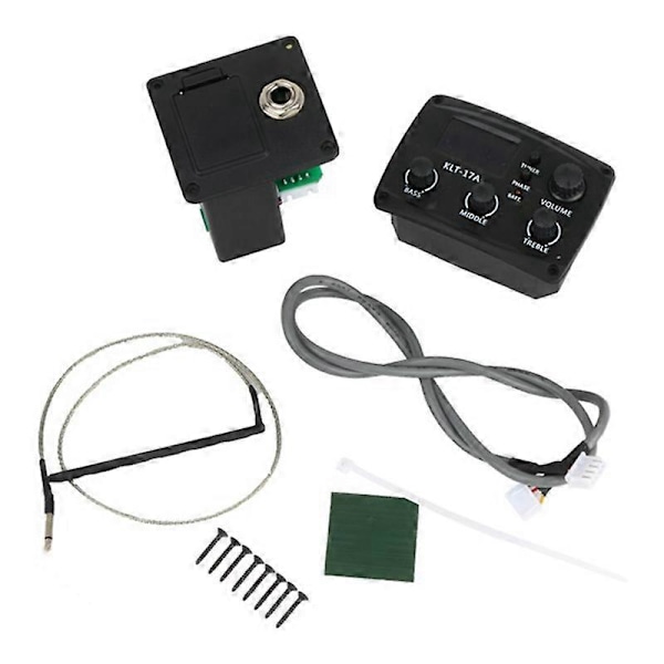 -17A Akustisk Guitar EQ Forforstærker med Digital Procedding Tuner 3 Bånds EQ Equalizer med Tuner Guitar