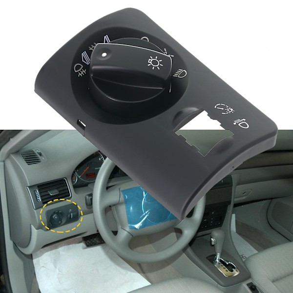 2 stk Bil Frontlys Bryterpanel Direkte Erstatning Frontlys Bryter Kontrollpanel 4B1941531F for A6 C5 1997-2004