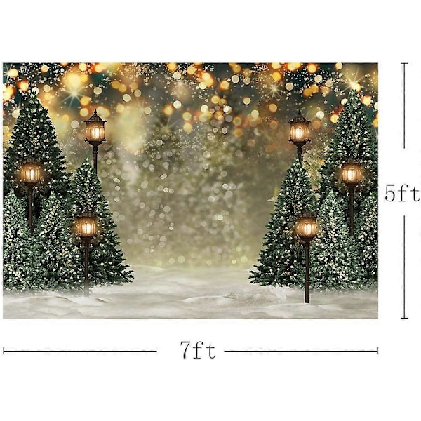 2,1x1,5m Talvinen Joulukuusi Lumihiutale Vihreä Vastasyntyneen Valokuvaustausta Lumimaisema Glitter Bokeh Muotokuva Taustat Joulu Syntymäpäivä