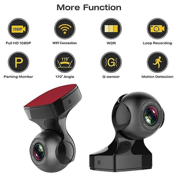 Ny Mini Bil DVR 1080P/720P Kamera Video Dash Cam Opptaker Natt Sensor USB 720P