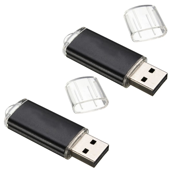 2x USB Memory Stick Flash Pen Drive U Disk För Ps3 Ps4 PC Tv Färg: svart Kapacitet: 1gb