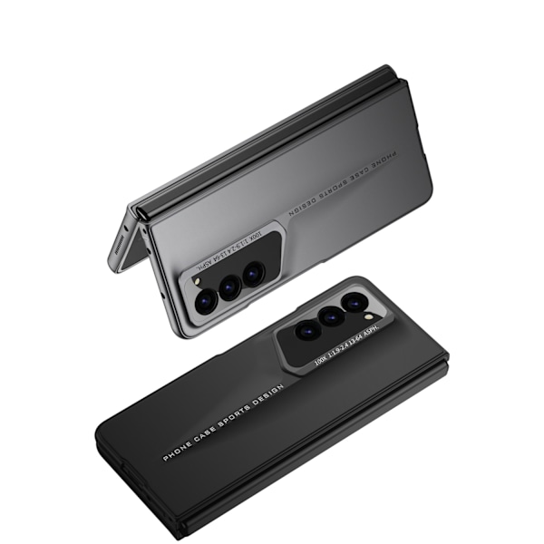 Nyt Samsung zfold6 ultratyndt mobiltelefoncover frostet hårdt skal pc simpelt vindblad skal film alt-i-et anvendeligt Titanium Gray