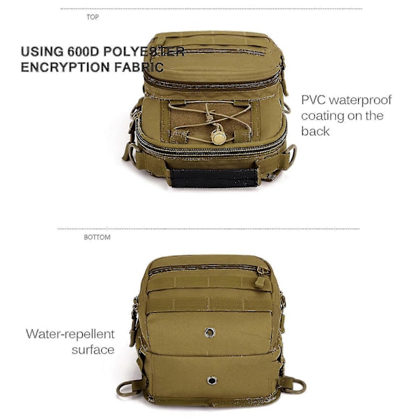 Monikäyttöinen rintalaukku säädettävä olkalaukku vedenpitävä crossbody-laukku polyesteri sling reppu lenkkeilyyn patikointiin retkeilyyn Banmo