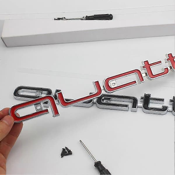 Cool Quattro Logo Badge Emblem Bilsticker Frontgrill Nedre Trim til Aud-i A6 A7