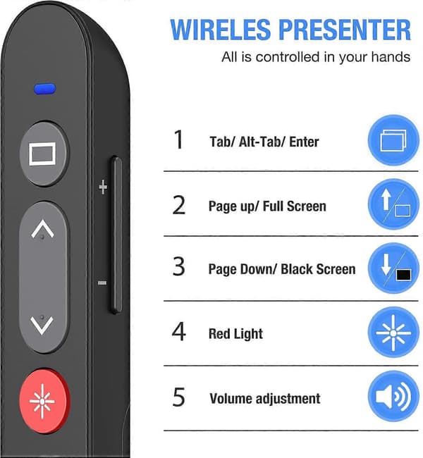 Presenter PowerPoint-slide med hyperkoblingsvolumkontroll