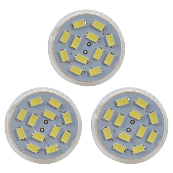 3 kpl 6W GU4(MR11) LED-spotit MR11 12 SMD 5730 570 DC 12V, Valkoinen