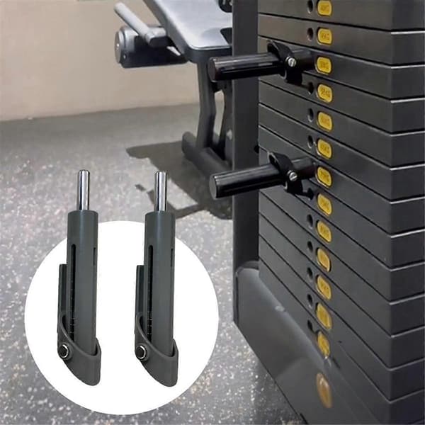 2 st Viktstackstift 9,5 mm Styrketräning Fitness Gym Utrustning Tillbehör Viktminskning Stift, Vit