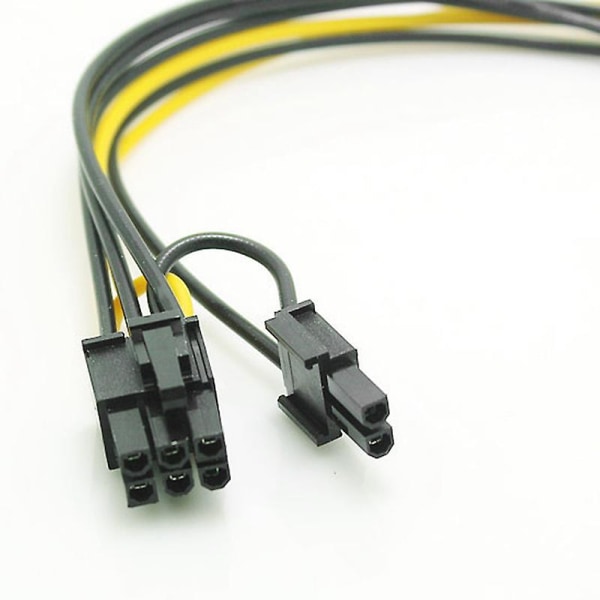 15-stifts SATA hane till 8-stifts (6+2) PCI-E strömförsörjningskabel SATA-kabel 15-stifts till 8-stifts kabel 18AWG tråd för grafikkort 1 st