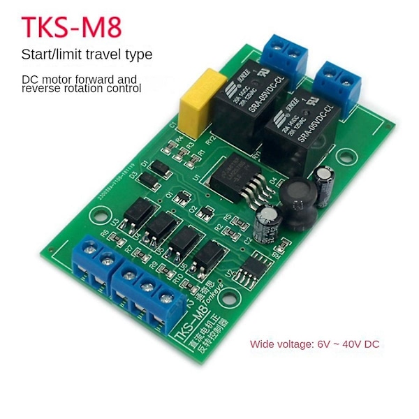 DC 6V 12V 24V DC-motor fram- och backåtkontroller 20A hög ström med gränsrelädrivning lyft