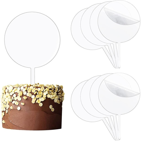 Akrylkake Topper Rund Cupcake Topper Blank Kake Topper Stick, diy Akrylkake Topper Blank Circ