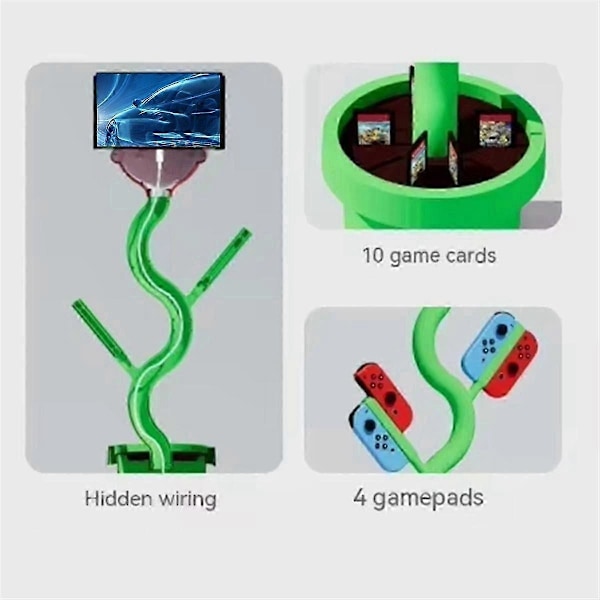 Til Switch Stand Opbevaringsholder Ns Mad Blomst Organizer Rack Opladningsstand Desktop Ornament Legetøj A