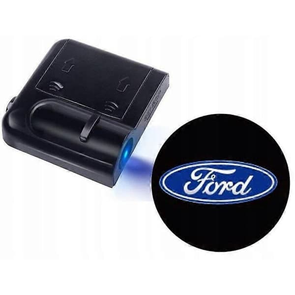 Sett med 2 trådløse LED velkomstlys med 3D Ford-logo
