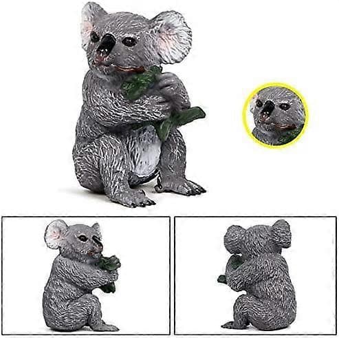 Koala Familie Figur Simuleret Koalaer Realistiske Plastik Vilde Dyr, Sæt med 5