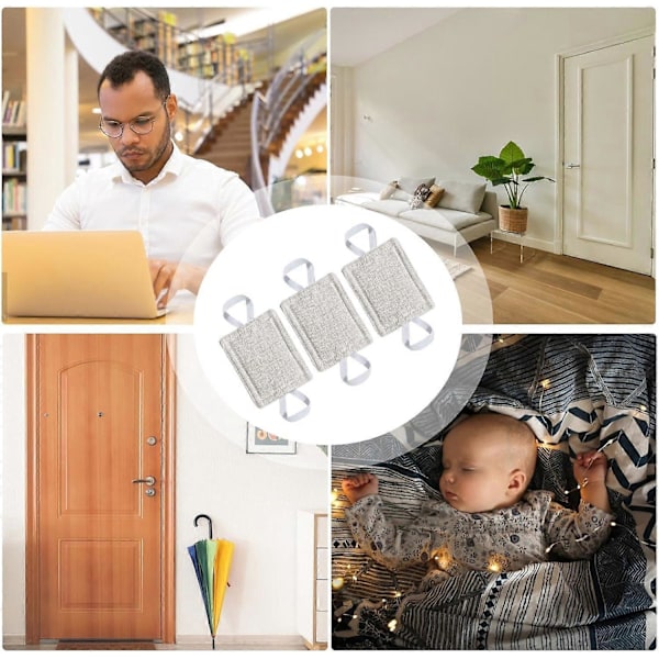 Dörrljuddämpare för barnrum | Tyst stängning Dörrlås/Set Vadderad - Baby Dörr