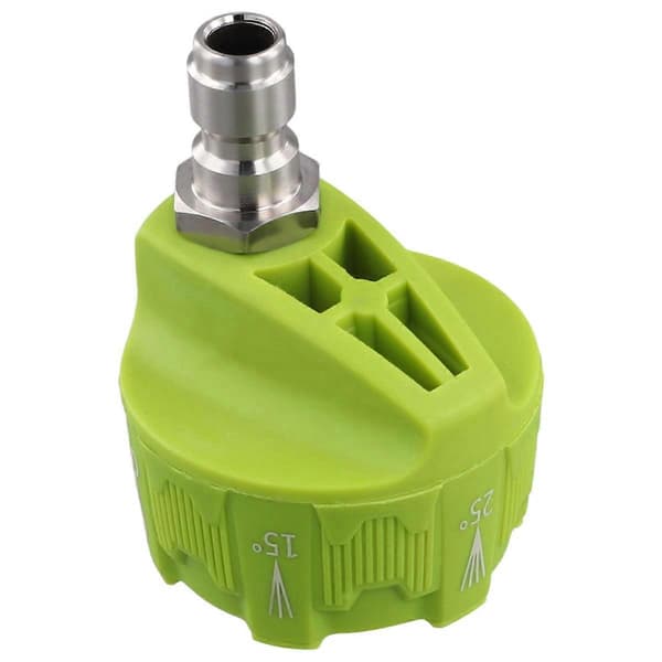 Högtryckstvättmunstycke Justerbara Rengöringsmunstycken Justerbart Slangmunstycke Snabbkoppling Hane Adapter Grön