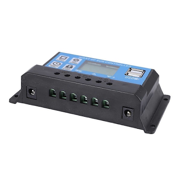 30W 12V Solcellepanel Batterilader + 40A Kontroller for Bobil, Bil, Båt, Hjem, Camping