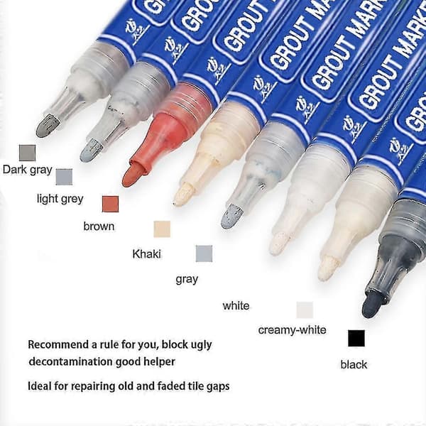 Flis Skjønnhet Styling Penn Baderom Vanntett og Mugg Grout Marker Penn 4ml-QH