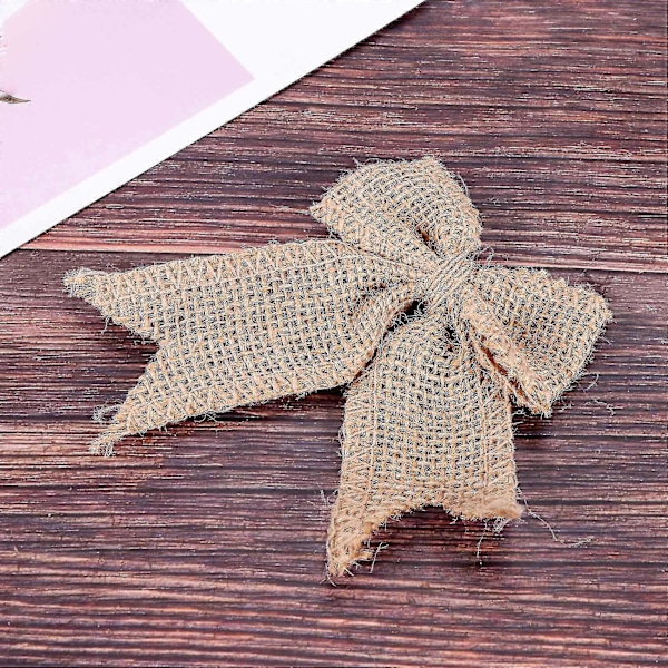 30 st Burlap Bågar Burlap Båge Knyt Handgjord Burlap För Jul Dekorera Trädfestival Semester Par