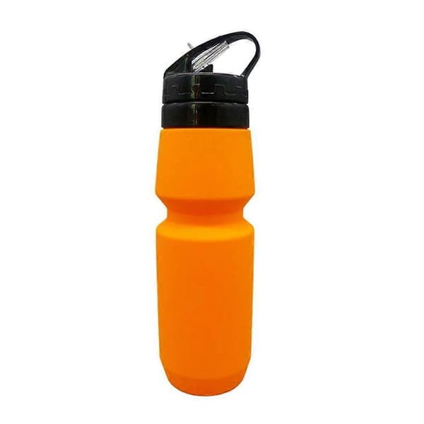 Vandflaske, Premium & Sammenfoldelige Silikone Vandflasker til Vandring, & Genanvendelig, Orange