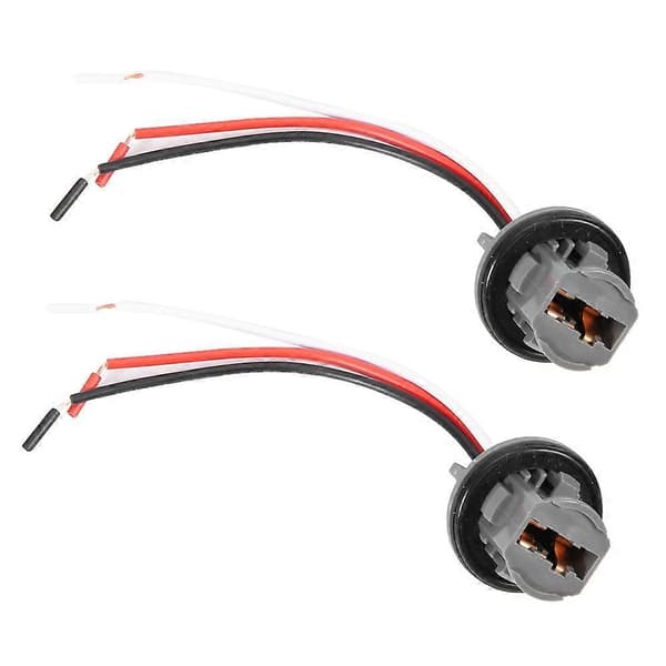 2 stk T20 Plugg 7443 Bil Lyspæreholder Plugg Adapter LED Bremslys Kontakt
