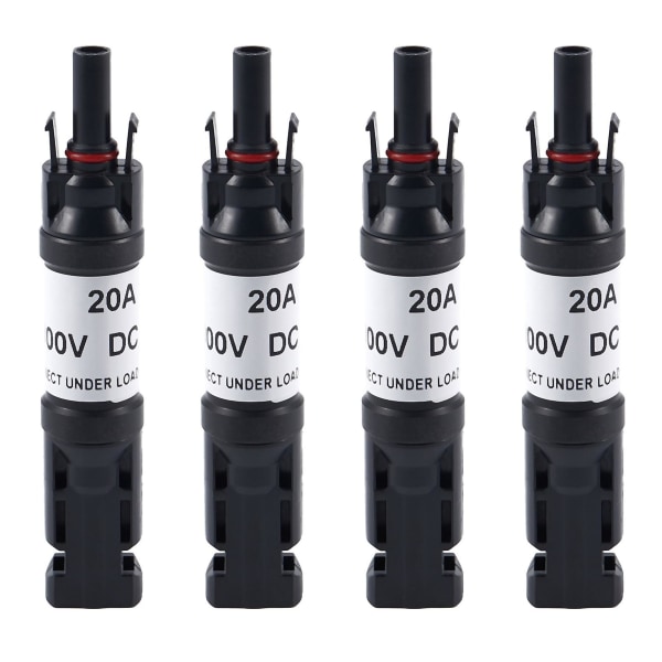 4x 20A Inline Diode Connector IP67 Solpanel Kabelforbindelser