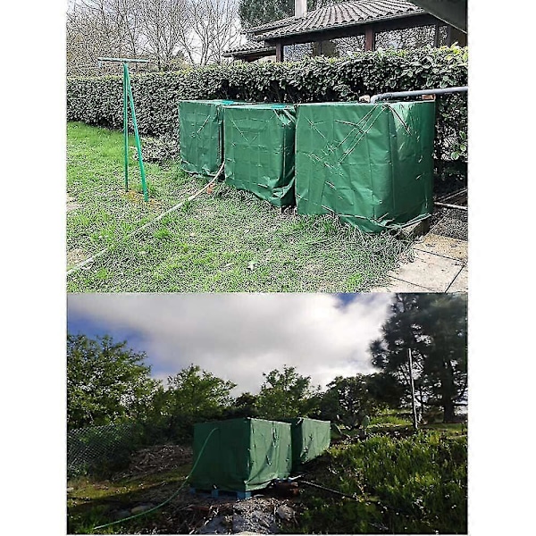 Regn Solbeskyttende Hætte Betræk Passer Til Vandtank 1000 Liter Ibc Container Folie