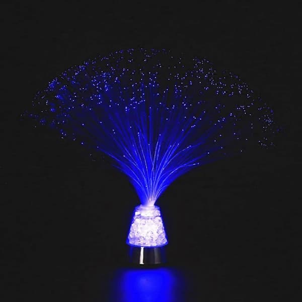 Fiberoptisk Lampe LED Farveskiftende Natlampe Stemningsafslappende Lys med USB
