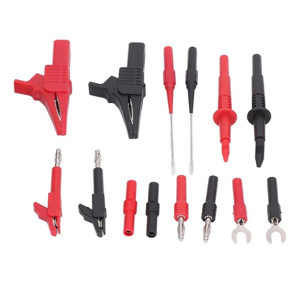 Multimeter Testledning Krokodilleklemme Bananplugg Piercing Probe Sett Kit for Vedlikehold