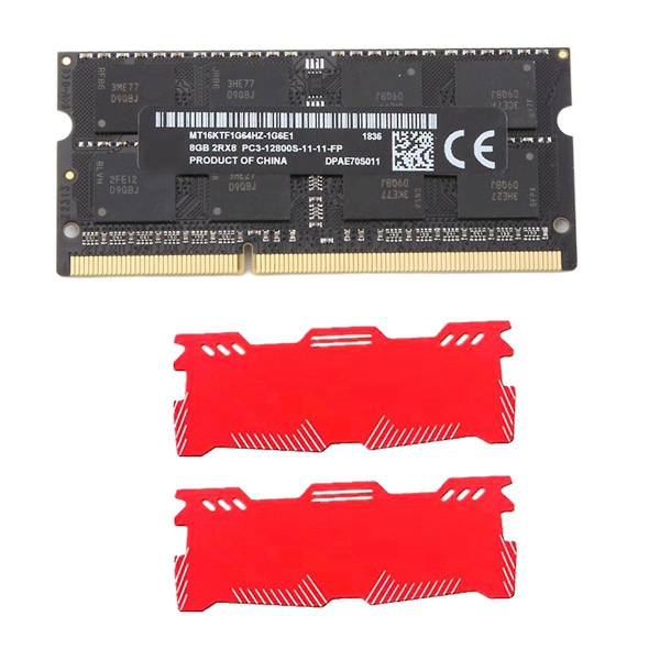 For Mt 8gb Ddr3 Laptop Ram Hukommelse + Kølevest 1600mhz Pc3-12800 204 Pins 1.5v Sodimm Til Laptop Me