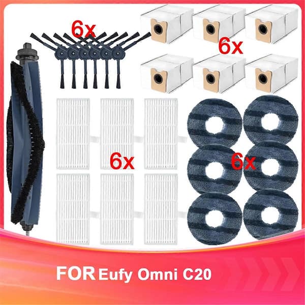 Kompatibel med Eufy Støvpose Hepa Filter Rulle Side Reservedele