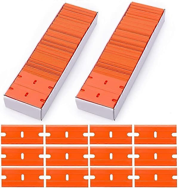 200 stk Skrapere Razor Blades Sett Dobbeltkant Plastblad Metallblad