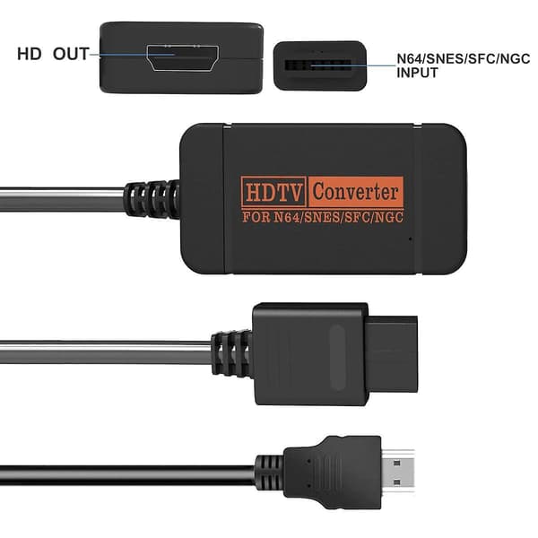 1080P -Kompatibel Konverter Adapter til N64 64/SNES//SFC Retro Konsol Kabel