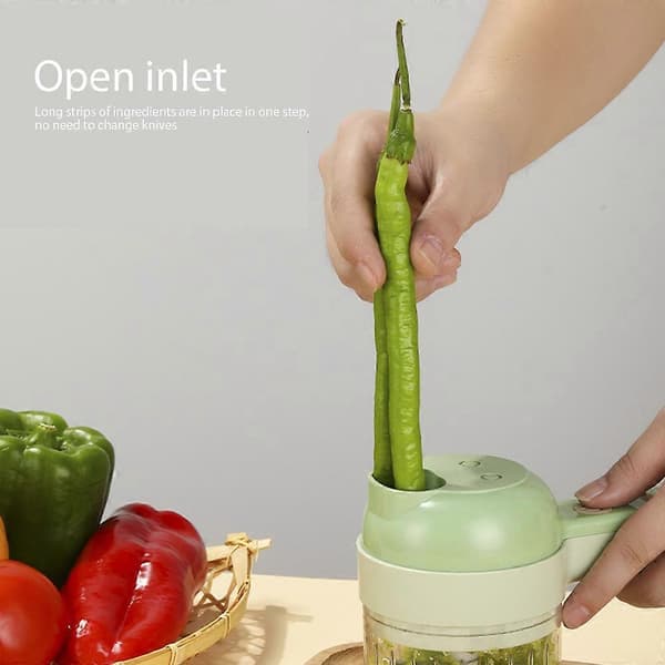4-i-1 Håndholdt Foodprocessor Multifunktionel Madhakker Køkkenredskab