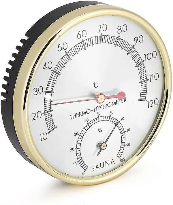 2 I 1 Hygrometer Termometer til Sauna, Saunatilbehør til Hjem, Kontorer, Værksteder, Skoler