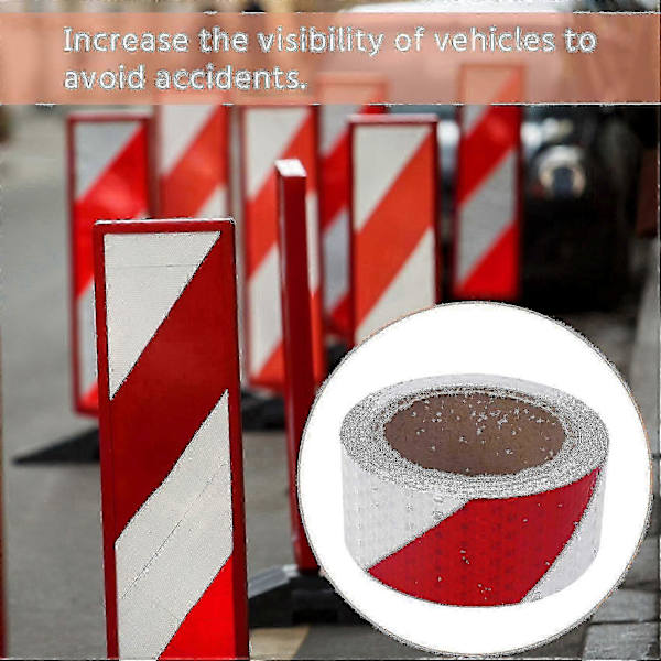 10 m x 5 cm Säkerhetsvarningstejp Reflextejp Självhäftande tejp Reflexremsa Reflexsticker