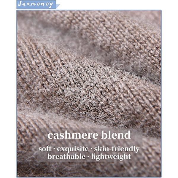 Ubiuo Cashmere Slouchy Mössor för Kvinnor Vinter Lättvikts Flickor Ullstickad Hatt Uppvikt Mjuk Varm Slouch Mössa