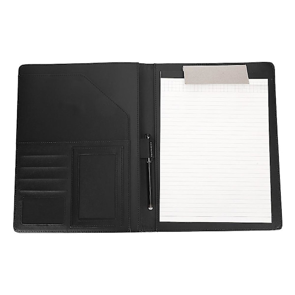 A4 Forretningsdokument Mødemappe med Sletbar Notesblok, Multifunktionel Kortlomme og Pen