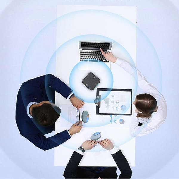 Omnidirectionalinen langaton videoneuvottelukaiutinpuhelin USB Bluetooth-mikrofonilla PC:lle L