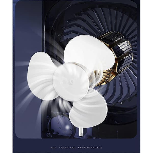 Airconditioner Ventilator Bærbar Skrivebords Luftfugter Husholdnings Lille Luftkøler Ventilator med Farverige Natlamper til Kontor, B
