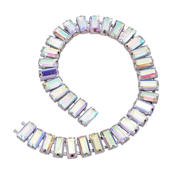 1 Yard (90 cm) Strasskedja Kristallglas Trimning gör-det-själv-plaggtillbehör Dekorationab Färg