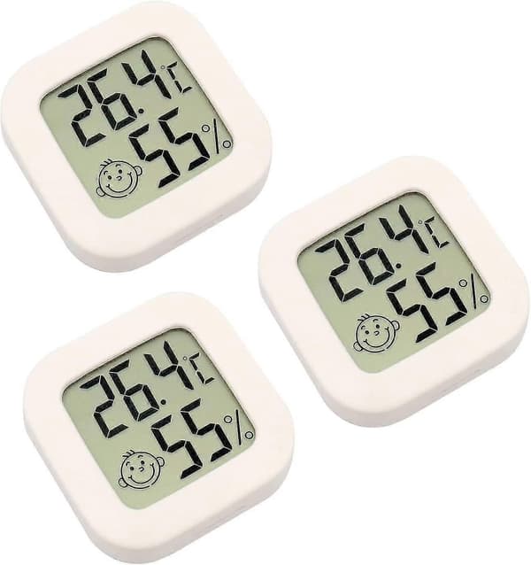 3 stk. Mini Digitalt Innendørs Termometer Hygrometer Fuktighet Temperatur LCD-Skjerm Bluetooth Sensor