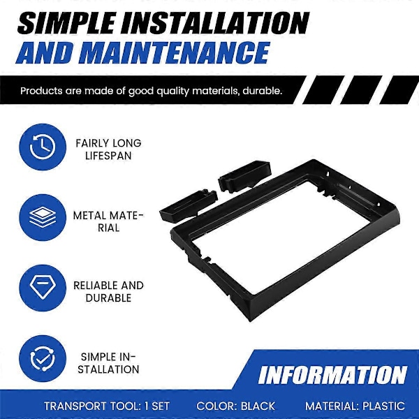 2 Din 9 tommer Bilramme Fascia CanBus Box Adapter Android Radio Dash Monteringspanel Kit til 2006-2021