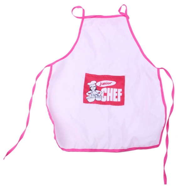 Ardisle Childs Børn Kokkehat Forklæde Madlavning Bagning Dreng Pige Kokke Junior Pink Blå Gave (Pink)