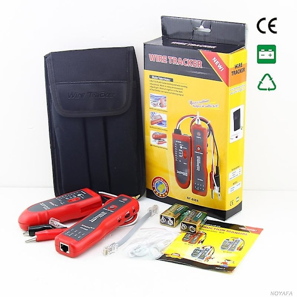 Nf-806r Nettverkskabel Feilsøker Tester Utp Stp Rj45 Rj11 med Alligatorklemme