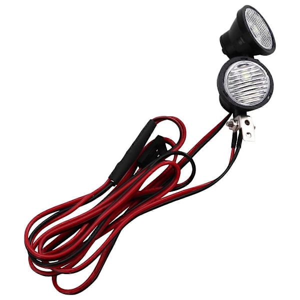 LED-lys Lyse Frontlykter Spotlight for 1/10 RC Crawler Bil TRX4 TRX6 Axial SCX10 90046 Rund 2L