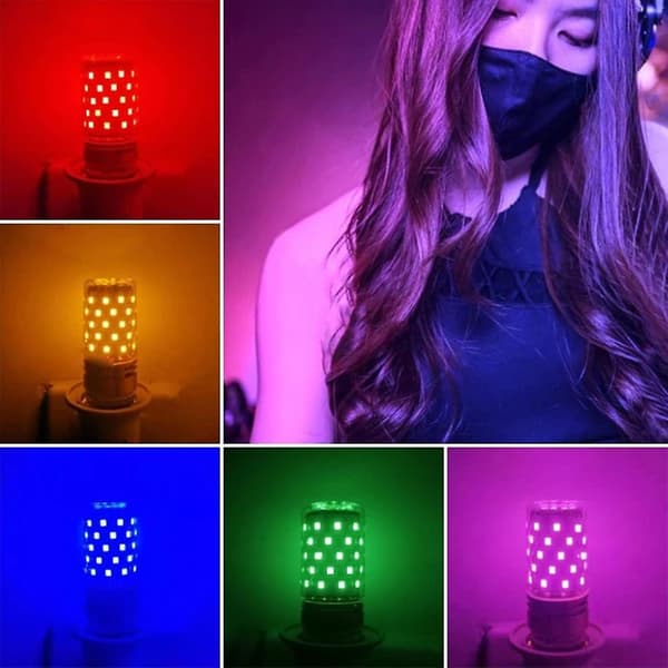 LED majs farverig pære majslampe Gul E14 12W E14 12W Gul E14 12W-E14 12W